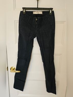 Abercrombie & Fitch Navy Blue Casual Chino Pants